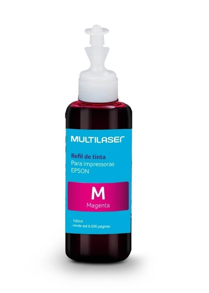 Refil De Tinta Para Impressoras Epson 100 Ml Cor Magenta Multilaser - RF007