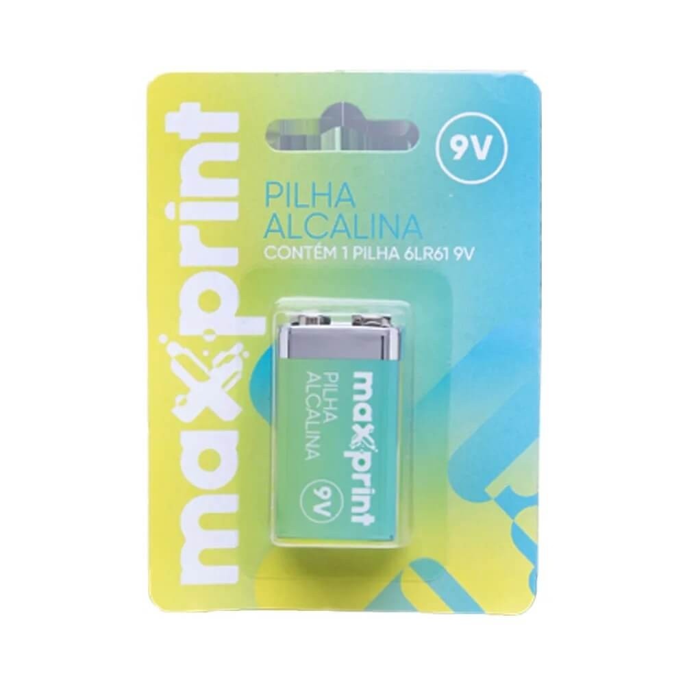 Pilha Alcalina 9V Maxprint