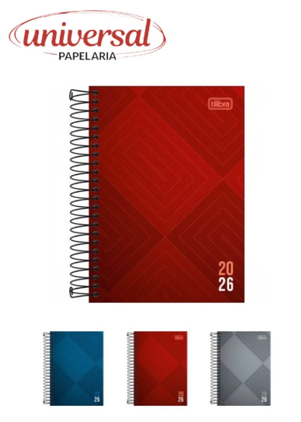 Agenda Espiral Diária  Zip 2026 Tilibra 1 UN