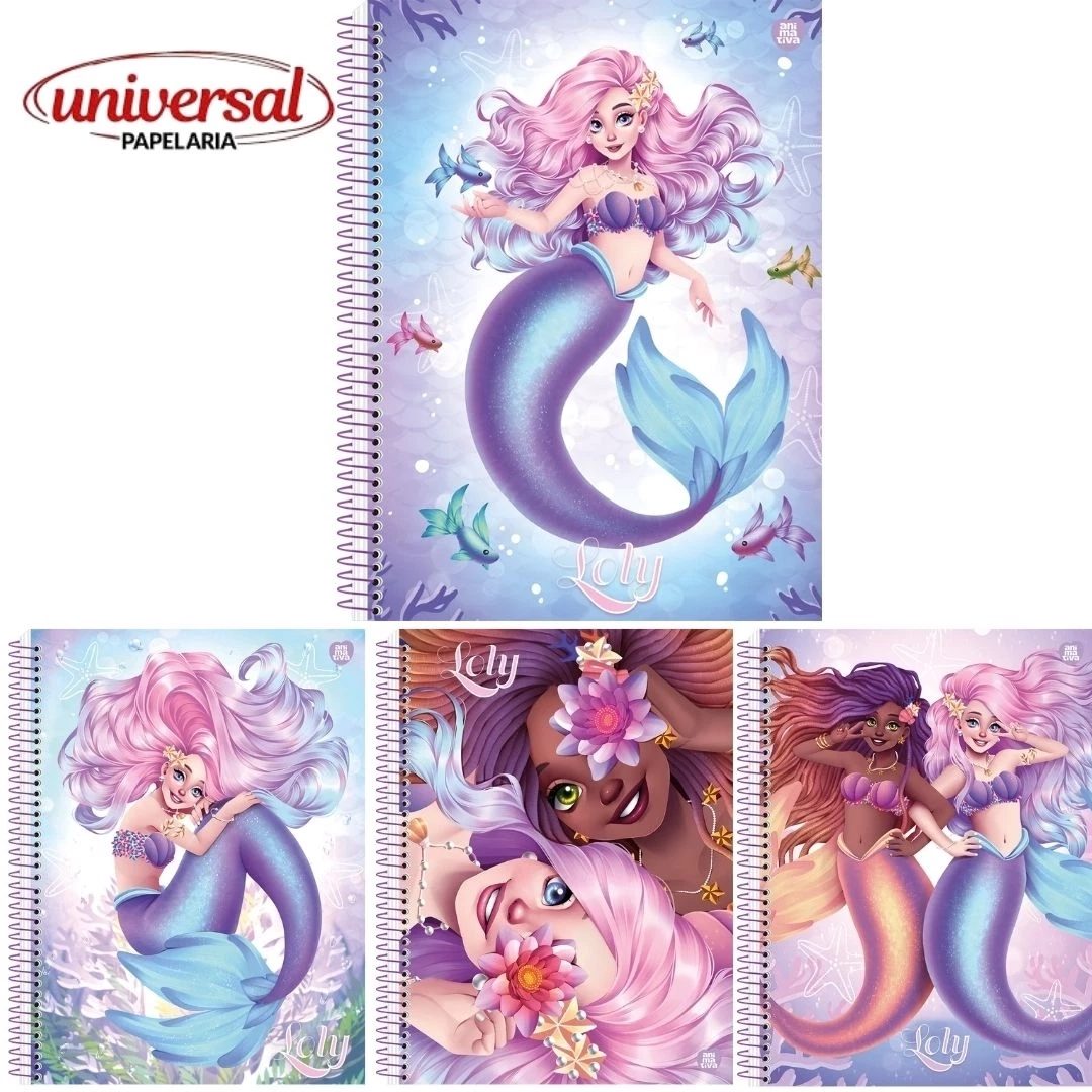 Caderno Universitário 1 Matéria Loly Sereia - Sd