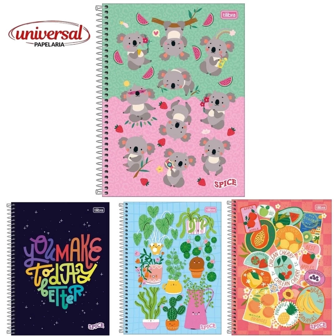 Caderno Universitário 1 Matéria 80 fls Spice Fem Tilibra