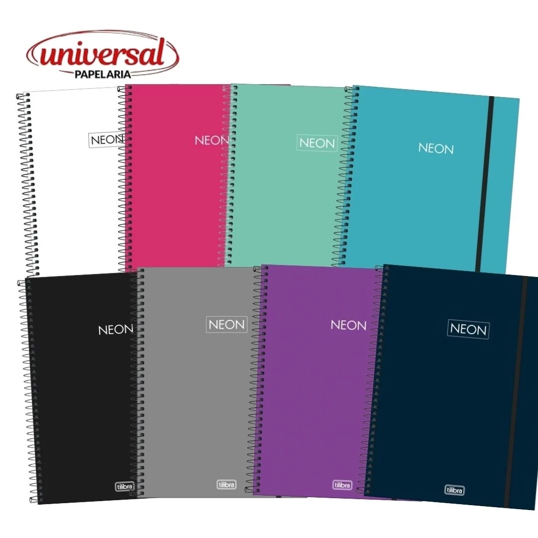  CADERNO UNIVERSITÁRIO NEON 1 MATÉRIA - TILIBRA