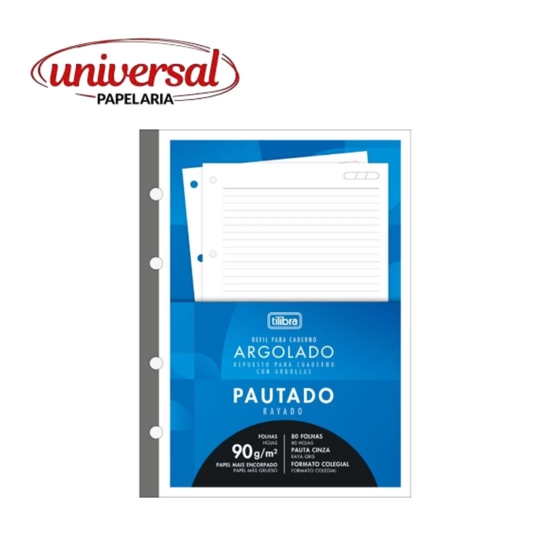 Refil Tilibra Tilidisco Universitário Pautado 80 fls 1 UN
