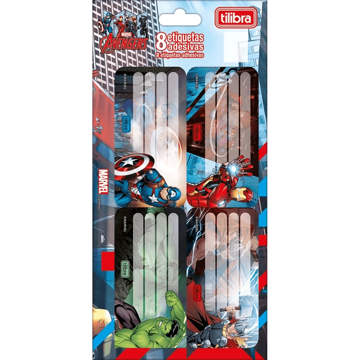 Etiqueta Escolar Adesiva Avengers (Vingadores)