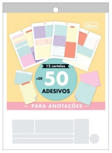 Cartela De Adesivos P/ Anotações Tilibra Grafons C/ 50un Tilibra
