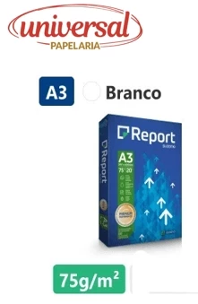 Papel Sulfite A3 75g Resma Com 500 Folhas Premium Report Suzano