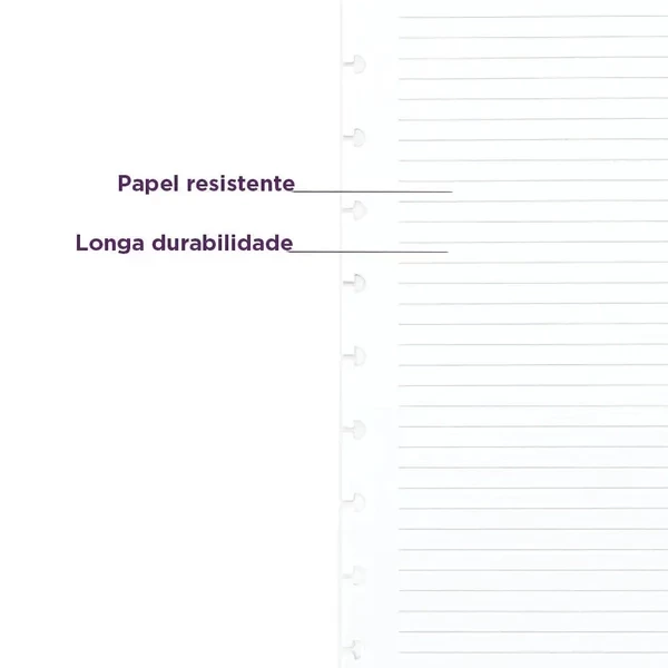 Refil de Caderno Inteligente Pautado A5 50fls 90g