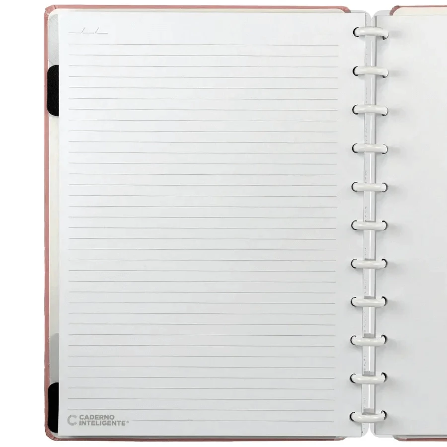 Caderno Inteligente Rosa Rose Universitario G+ 140 Folhas