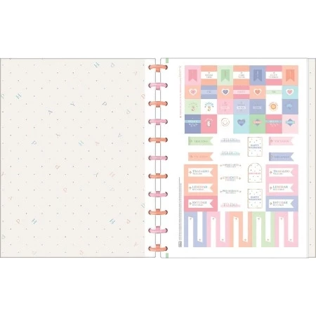 Caderno Inteligente Tilidisco Universitário 1 Matéria Happy 80f 90g Tilibra