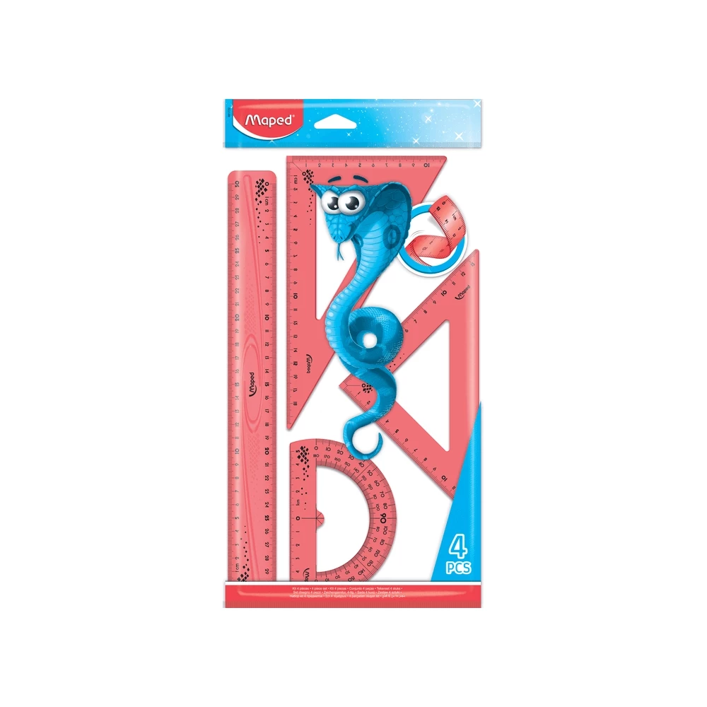 Kit Maped FlexivelTwist Pulse 4 Peças de Réguas