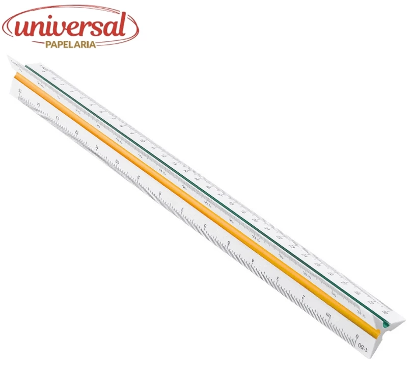Régua Escalímetro Escala 1:75 1:100 1:125 30cm Maxcril