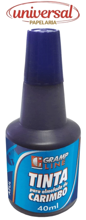 Tinta para Almofada de Carimbo Azul 40ML GrampLine