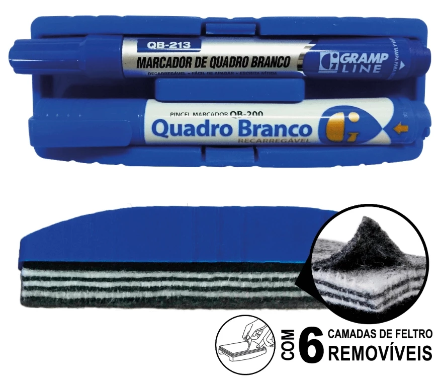 Apagador para Quadro Branco QB-40 Gramp Line 1 UN