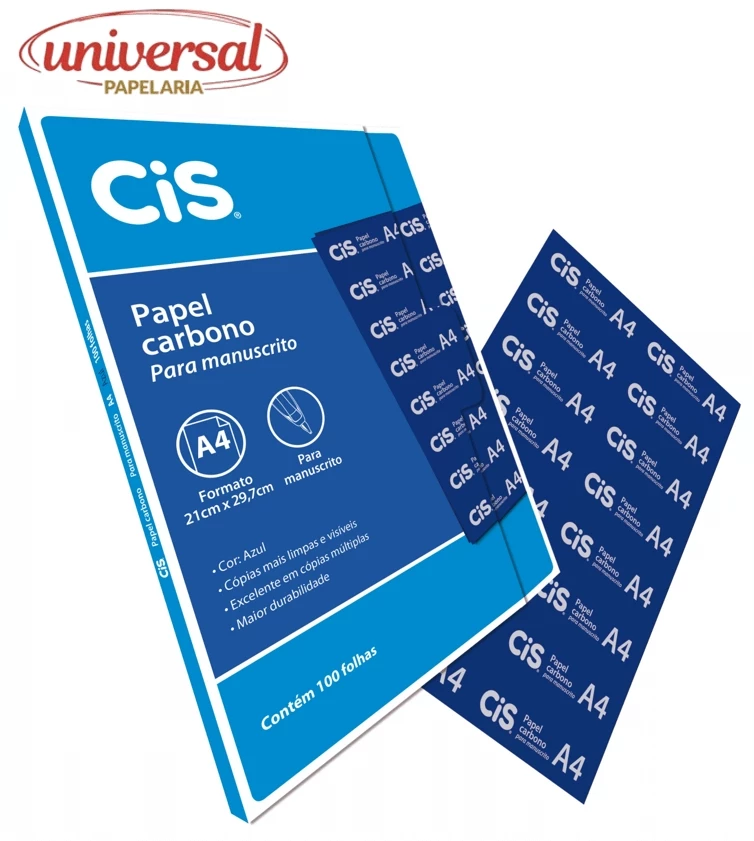 Papel Carbono Cis A4 Manual Azul Avulso