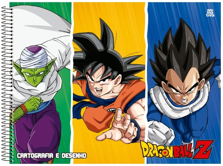 Caderno Cartografia Capa Dura 60FLS Dragon Ball Sao Domingos