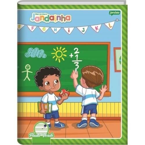 Caderno Caligrafia Pauta Verde 40 Folhas