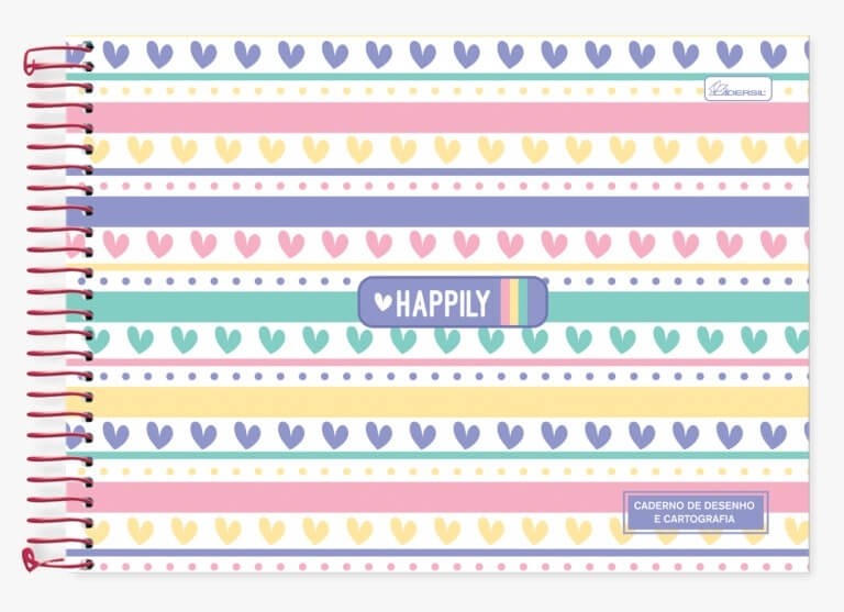 Caderno de Desenho Happily 80 fls