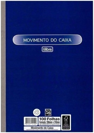 Livro Movimento de Caixa Grande 100 Folhas 1 UN