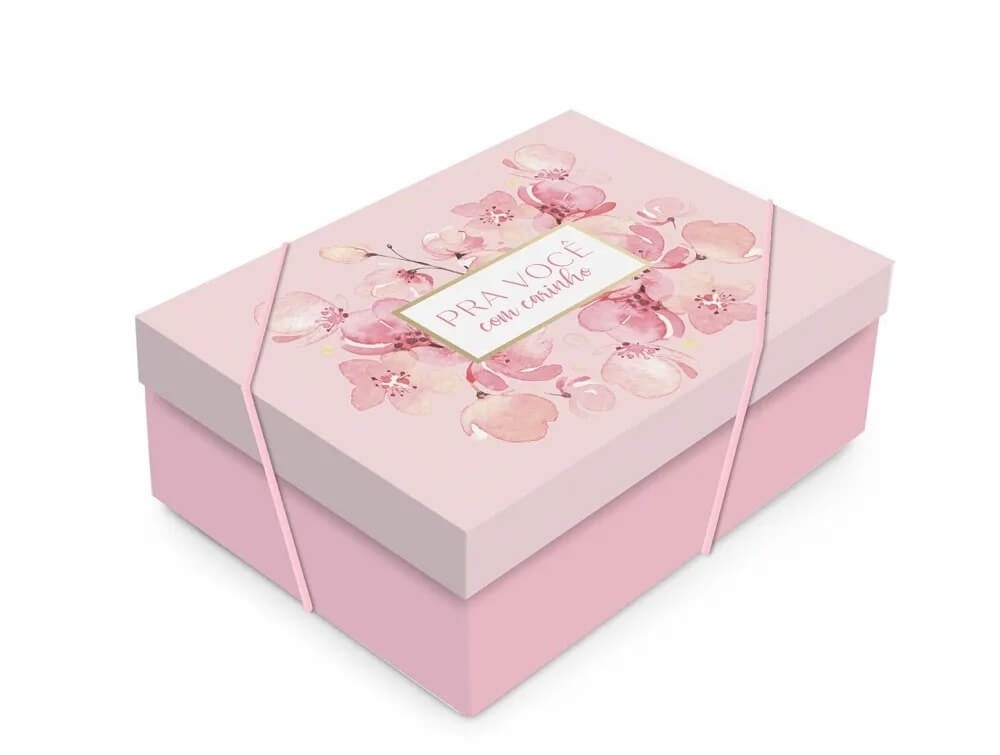 Caixa Retangular Com Tampa Blossom (M) 35X25X11cm