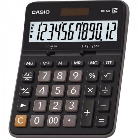 Calculadora de Mesa 12 Dígitos DX-12B Preta Casio