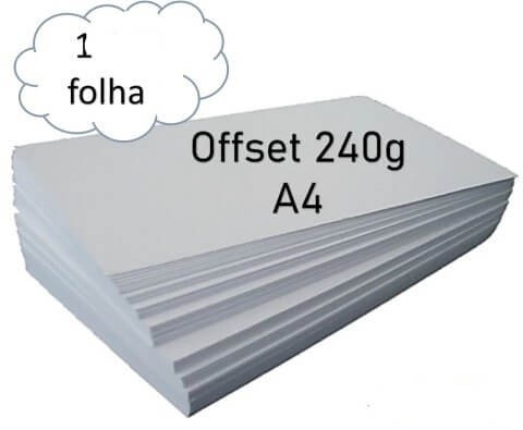 Papel Offset 240g A4 Metallik 1 UN