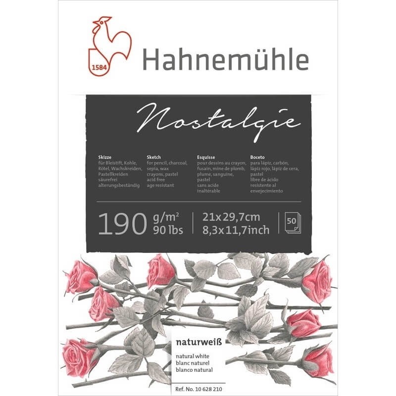 Bloco Desenho Nostalgie 190g/m²  50 Folhas Hahnemuhle