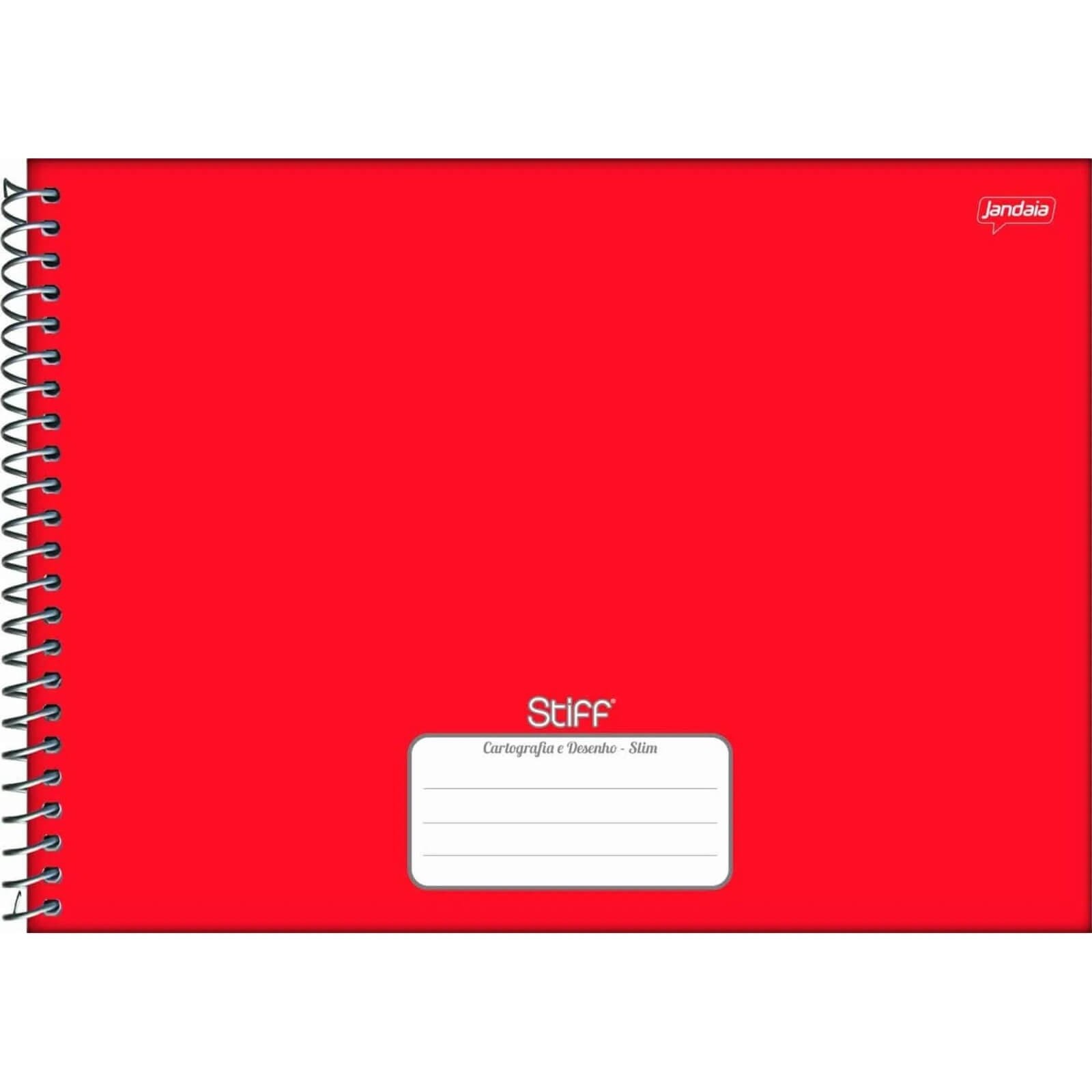 Caderno de Desenho 80 Fls Jandaia Stiff Vermelho