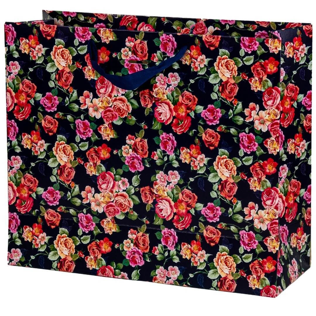 Sacola M Shoes 34,7 x 30 x 12,8 cm Floral Noturno