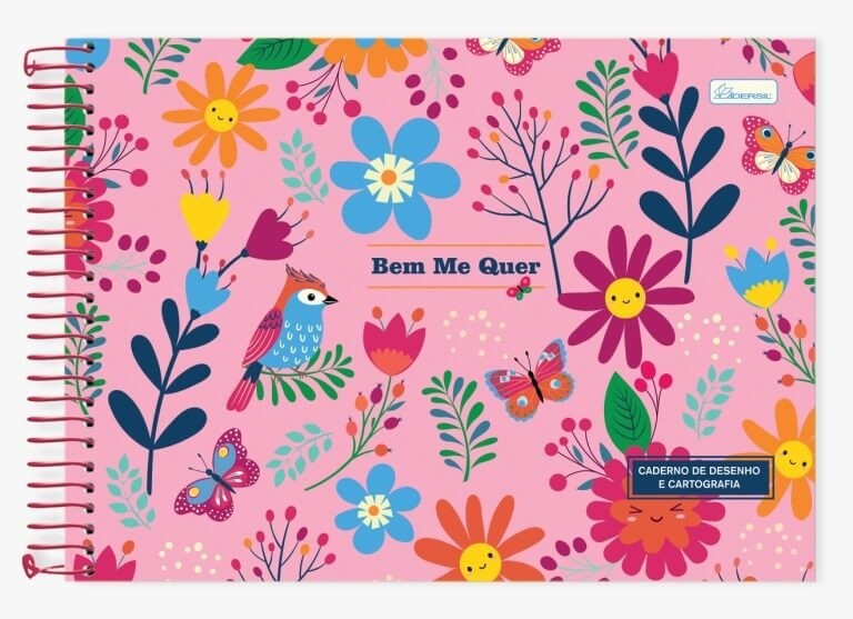 Caderno de Desenho Capa Dura Bem Me Quer 80 fls