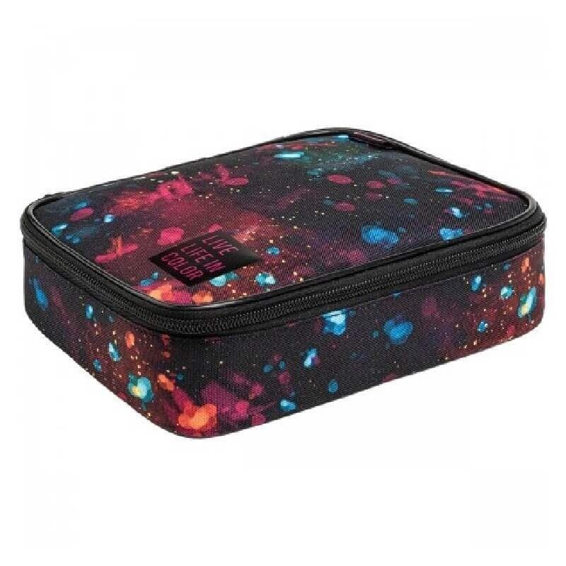 Estojo Box Academie Splashes Preto Tilibra 1 UN