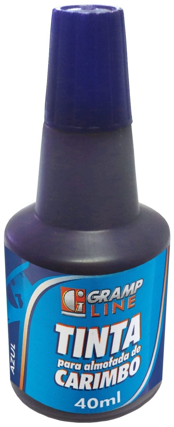 Tinta para Almofada de Carimbo Azul 40ML GrampLine