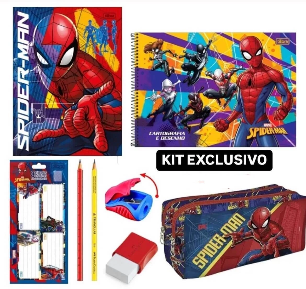 Kit Escolar Homem-Aranha
