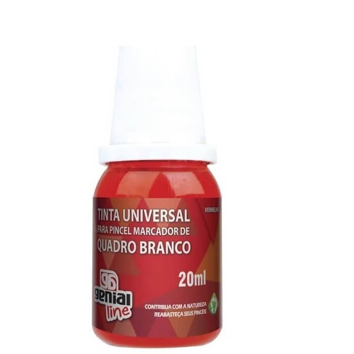 Reabastecedor Para Pincel de Quadro Branco Vermelho 20ML Genial