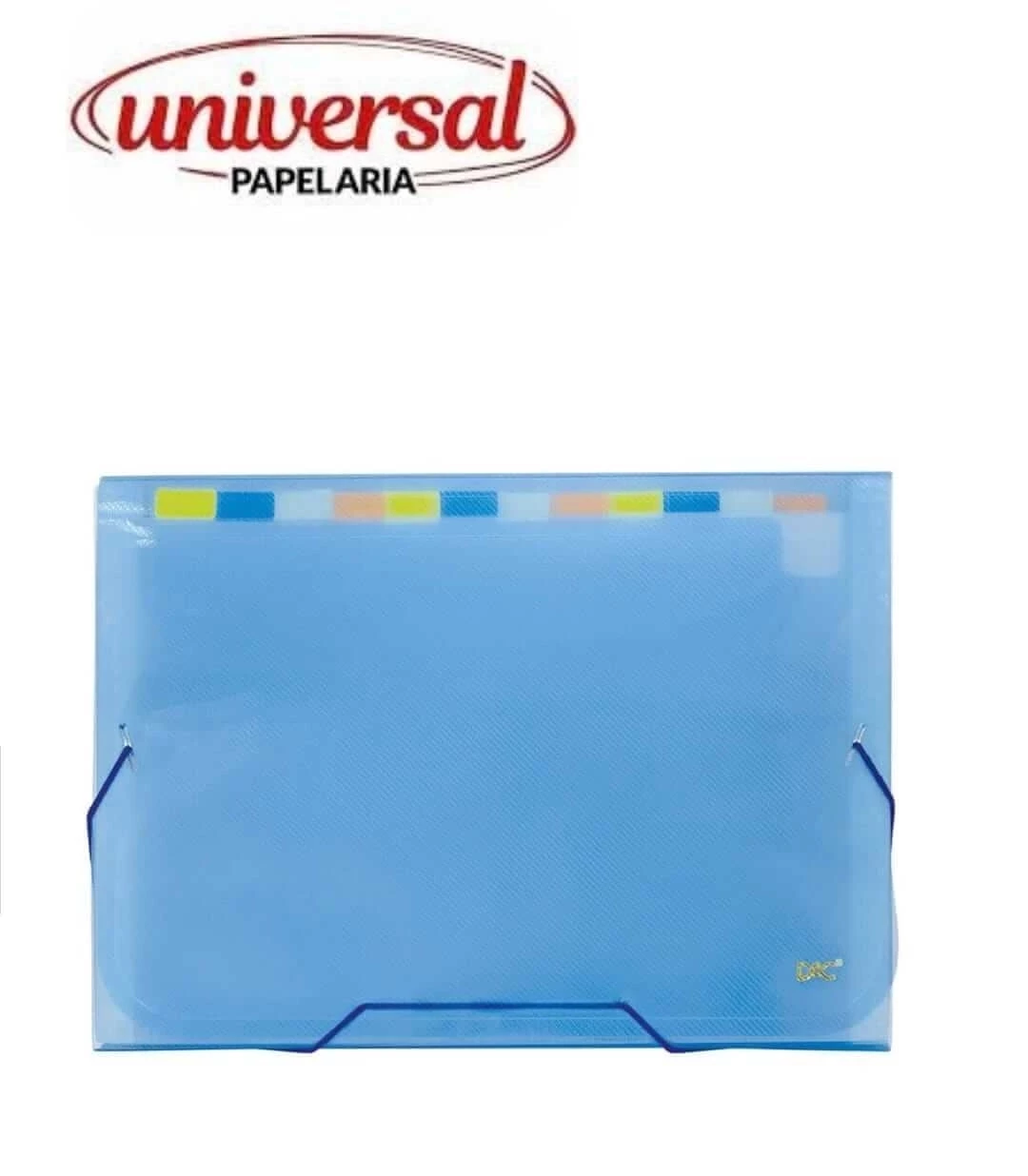 Pasta Sanfonada Line A4 C12 Divisórias Azul - DAC 1 UN