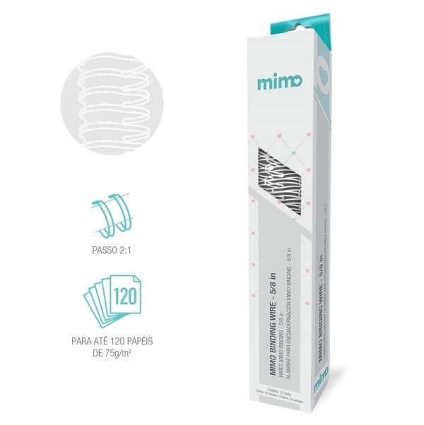 Wire-o - Branco - Mimo Binding - 5/8" - 20 Un