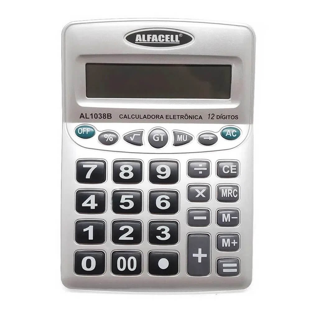 Calculadora Eletrônica de Mesa Alfacell 12 Dígitos AL1038B