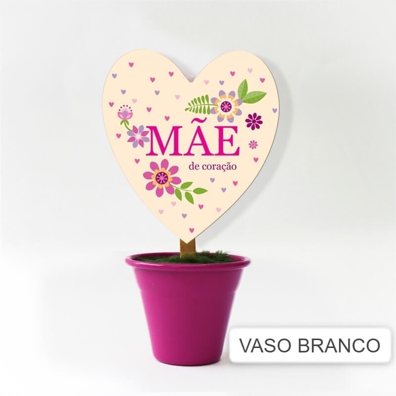 Mini Vaso Mãe de coração