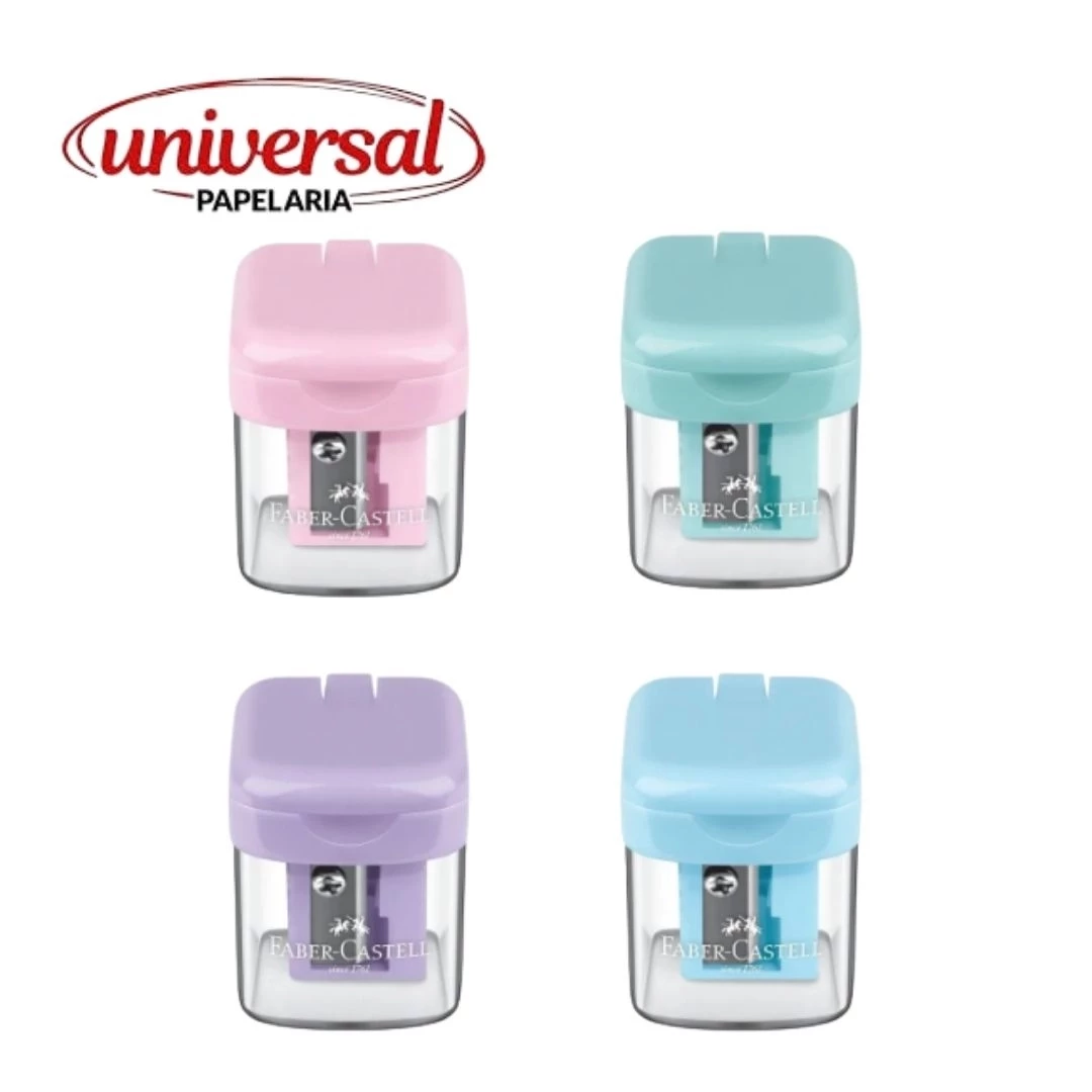 Apontador Faber Castell Minibox Tons Pastel Com Depósito