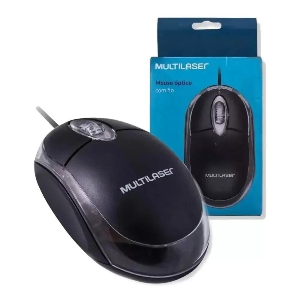 Mouse optico usb classic box mo300 - multilaser