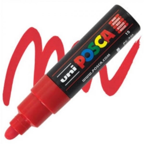 Caneta Posca PC-7M Vermelha 1 UN