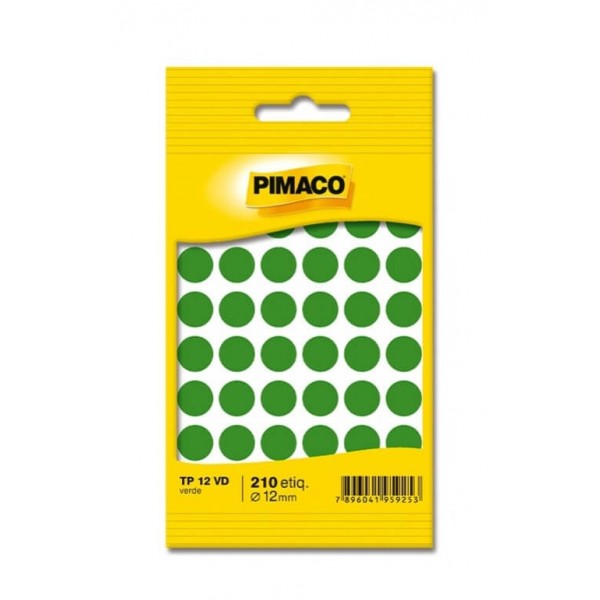 Etiqueta adesiva TP12 - Verde - Pimaco
