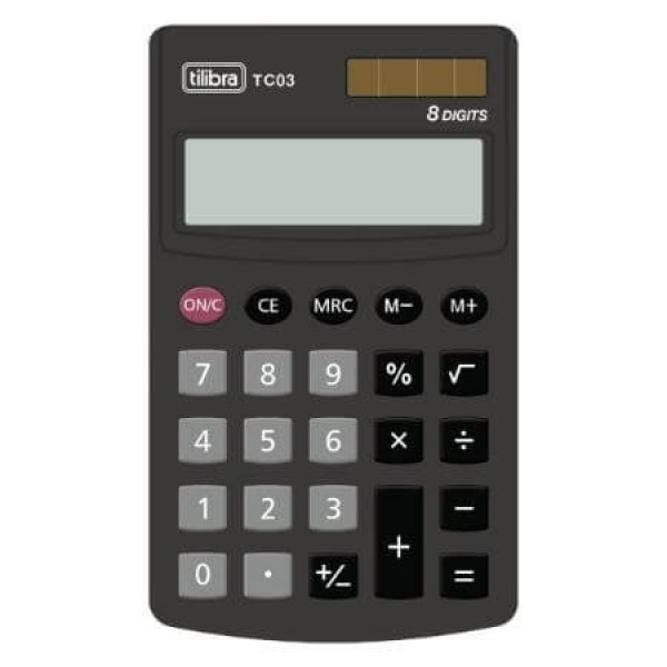 Calculadora de Bolso 8 Dígitos TC03 Preta 1 UN