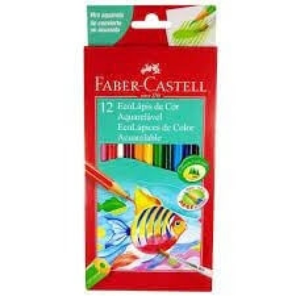 Lápis de Cor Aquarelável - 12 Cores Faber Castell