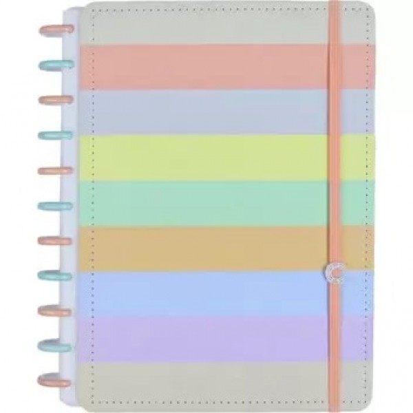 Caderno Inteligente Arco-Iris Pastel Grande + Linhas Brancas Special Edition