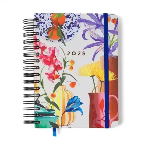 Agenda Planner Wire-o 2025 Ateliê Diária A5 Off White Cicero