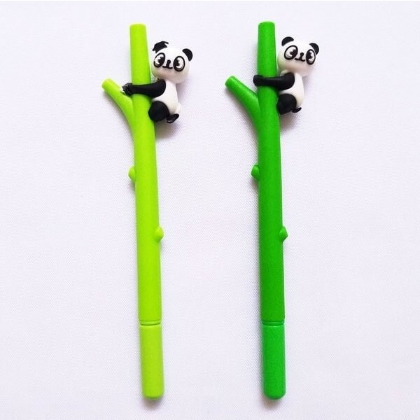 Caneta Fofa Criativa Panda no Bambu 0.7mm 1 UN
