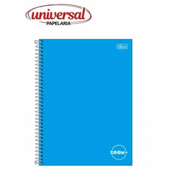 Caderno Espiral Capa Dura Universitário 1 Matéria Zoom+ Azul 96 Folhas