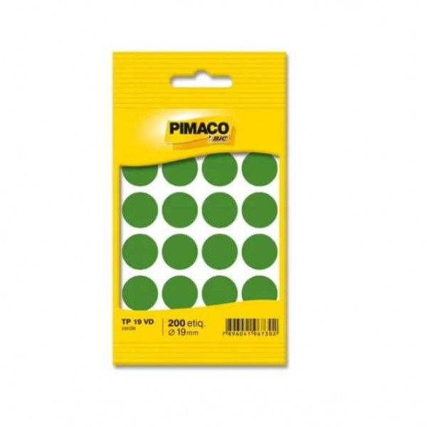 Etiqueta adesiva TP19 - Verde - Pimaco