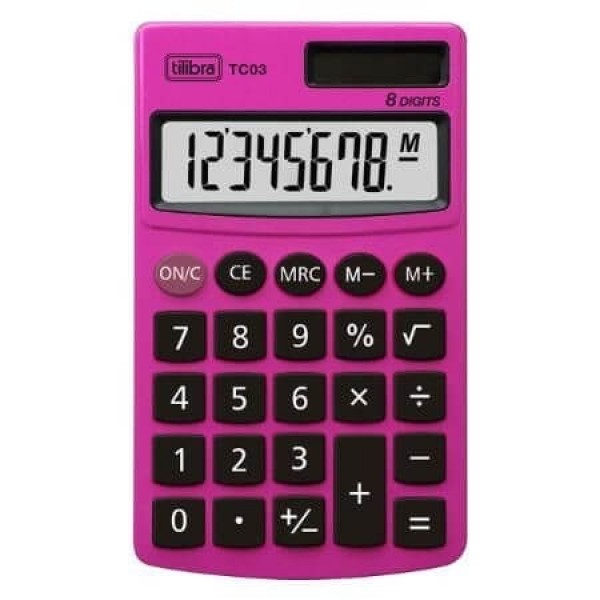 Calculadora de Bolso 8 Dígitos TC03 Rosa 1 UN