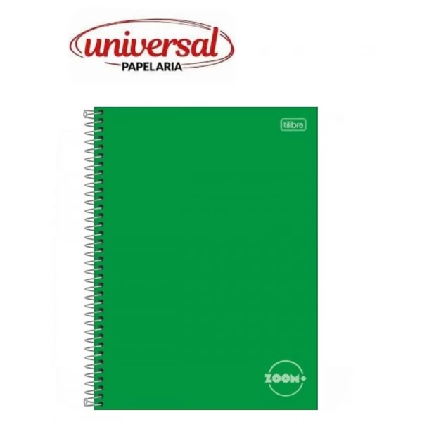 Caderno Espiral Capa Dura Universitário 1 Matéria Zoom+ Verde 96 Folhas